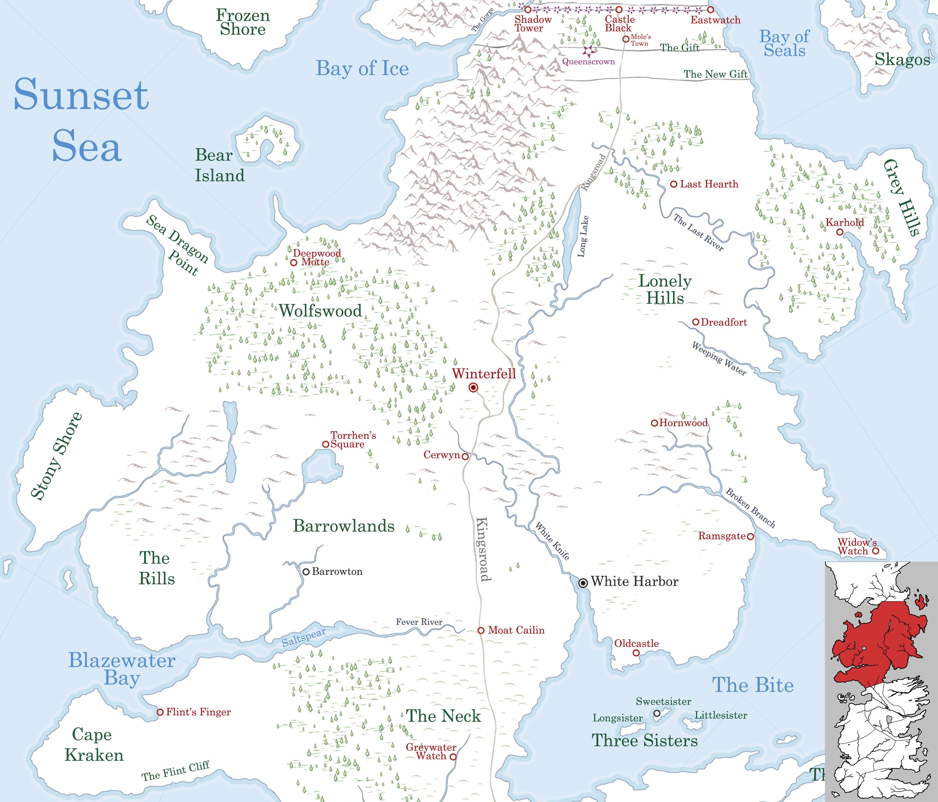 Ikea. It's somewhere to the left of Winterfell. (Credit: ASOIAF Wiki)