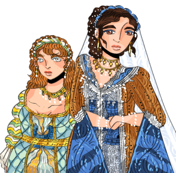 Lady Frey and Lady Perra Royce by coldraindropsss.png