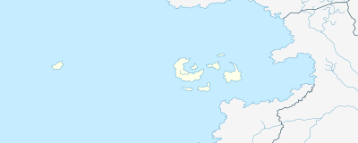The Iron Islands and the approximate location of Blacktyde
