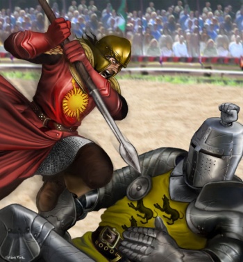 Oberyn Martell fights Gregor Clegane by M.Luisa Giliberti©
