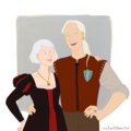 Baela Targaryen and Alyn Velaryon by riotarttherite.png