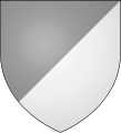 Heraldry - Party per bend sinister.svg