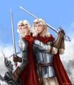 Aegon and Aemon Blackfyre by Helaenarts.jpg