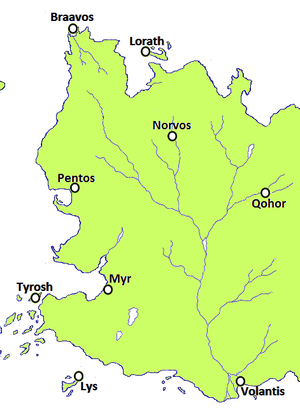 Braavosian Coastland is located in Free Cities