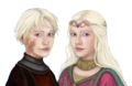 Baela and Rhaena Targaryen by Hylora.png