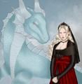 Rhaena Targaryen and Dreamfyre by Fkaluis.jpg