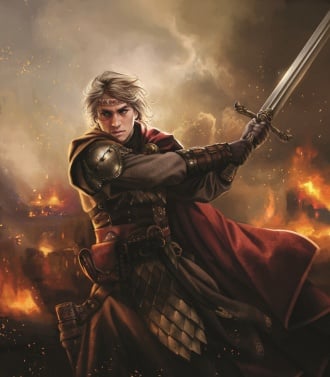 Aegon I Targaryen with Blackfyre