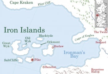 The Iron Islands and the location of Pebbleton