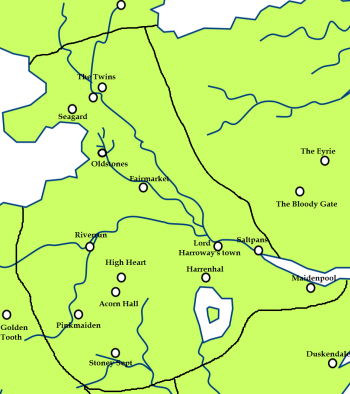 The riverlands and the location of Pennytree