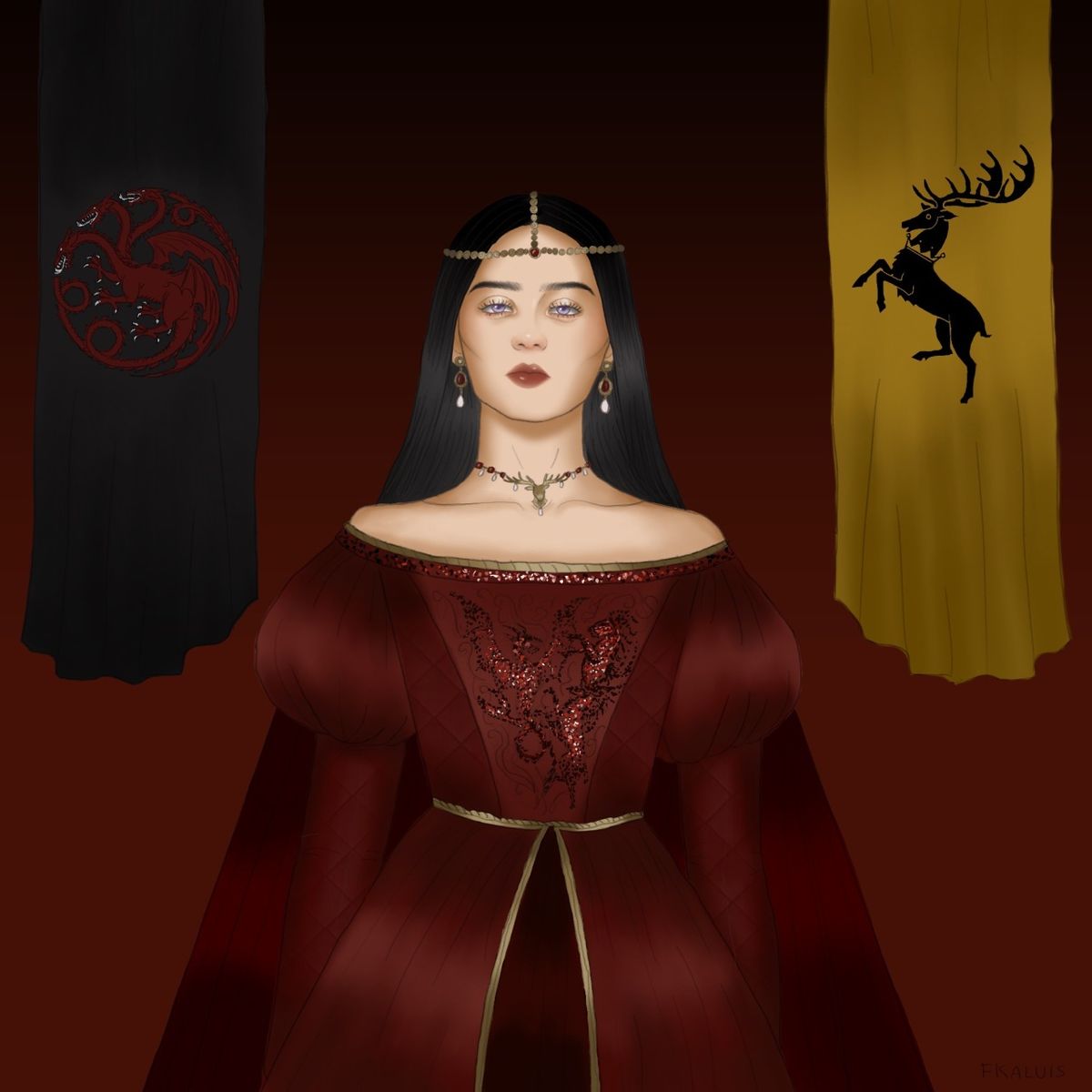 File:Rhaenys Targaryen by Fkaluis.jpg - A Wiki of Ice and Fire