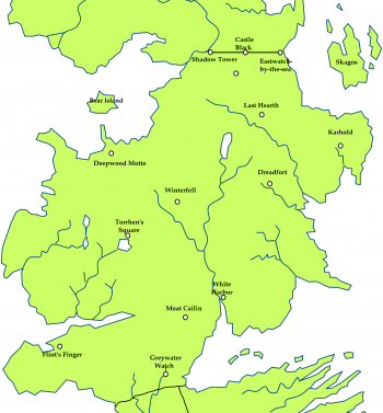The north and the location of Winterfell