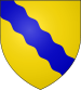 A blue wavy bend on gold