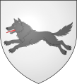 A direwolf grey on white (House Stark)